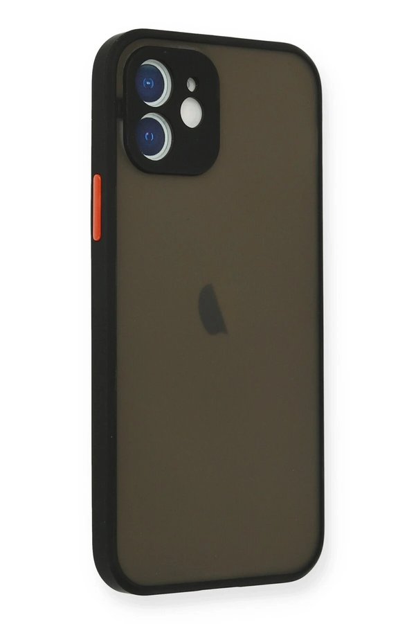 İphone 12 Mi̇ni̇ Kılıf Montreal Si̇li̇kon Kapak - Si̇yah - Dropx6379-8004