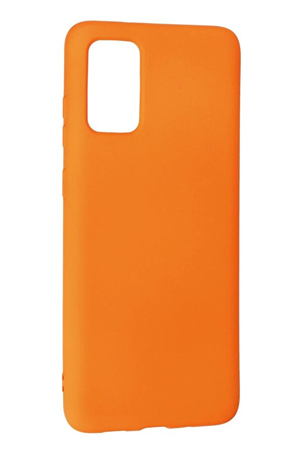 Samsung Galaxy S20 Plus Kılıf Nano İçi̇ Kadi̇fe Si̇li̇kon - Turuncu - Dropx1043-9470