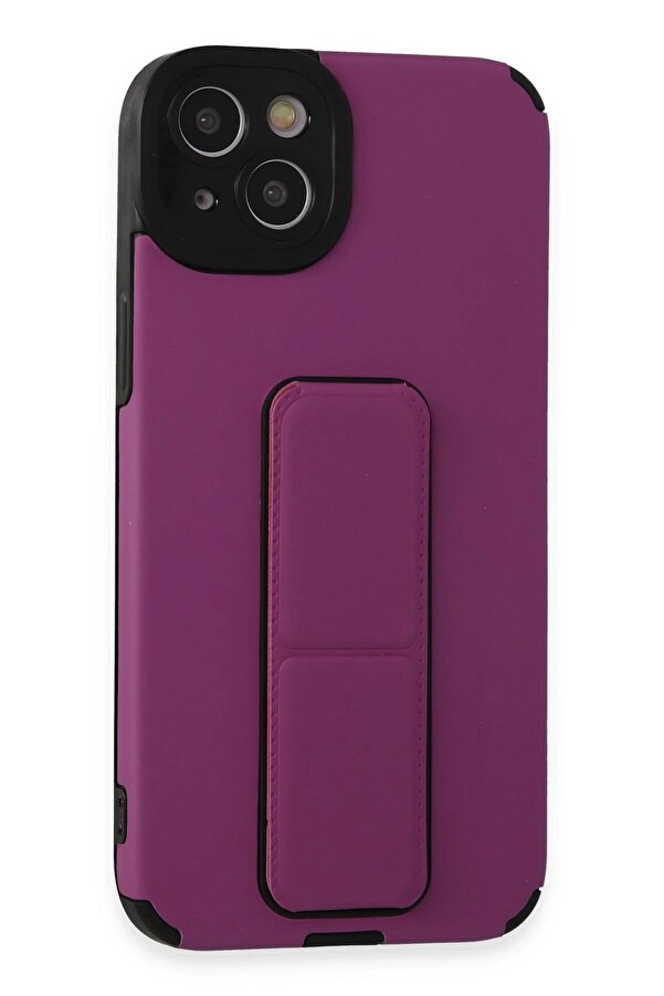 İphone 14 Plus Kılıf Mega Standlı Si̇li̇kon - Mor - Dropx4742-3318