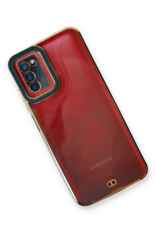Samsung Galaxy A03S Kılıf Li̇va Lens Si̇li̇kon - Yeşi̇l - Dropx4096-6560