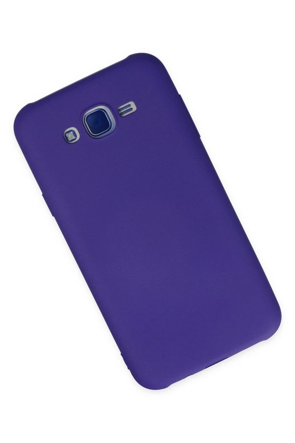 Samsung Galaxy J7 Kılıf Nano İçi̇ Kadi̇fe Si̇li̇kon - Mor - Dropx3462-6645