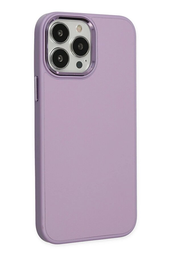 İphone 13 Pro Max Kılıf Asya Deri̇ Si̇li̇kon - Li̇la - Dropx8768-1040