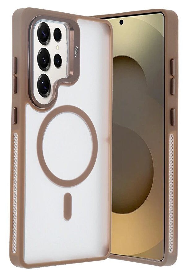 Samsung Galaxy S25 Ultra Flet Lens Magsafe Kapak - Gold - Dropx7089-2832