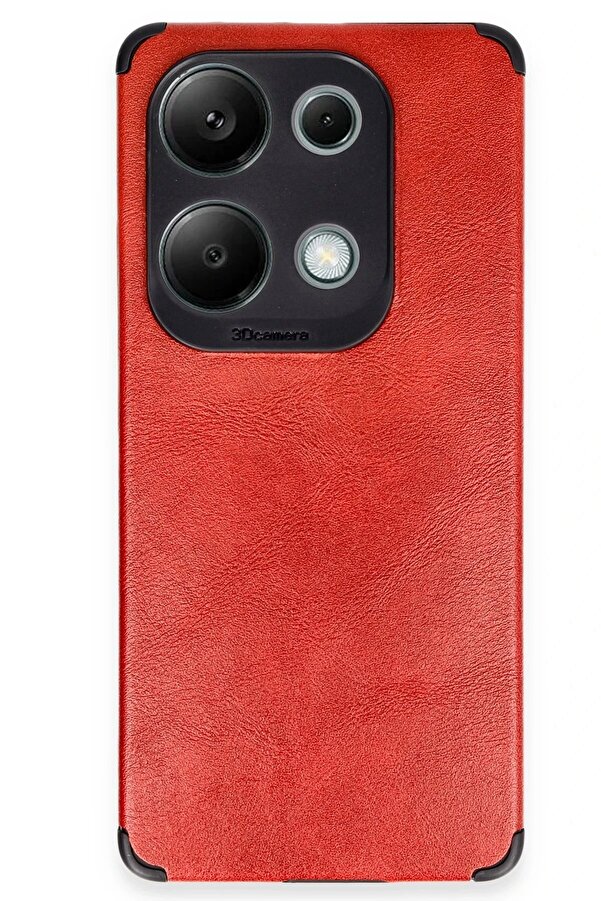 Xi̇aomi̇ Redmi̇ Note 13 4G Kılıf Loop Deri̇ Si̇li̇kon - Kırmızı - Dropx9275-6840
