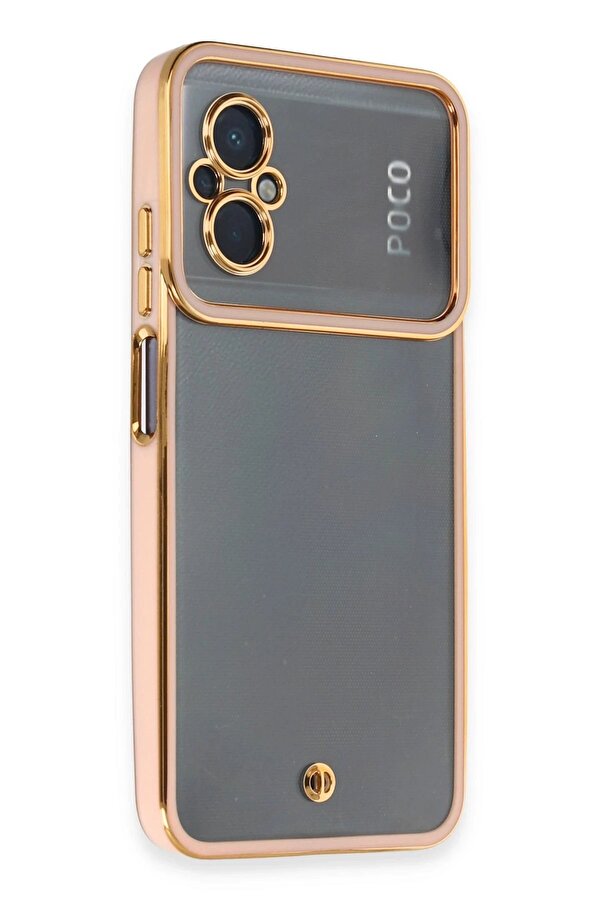 Xi̇aomi̇ Poco M5 Kılıf Li̇va Lens Si̇li̇kon - Rose - Dropx2255-4845