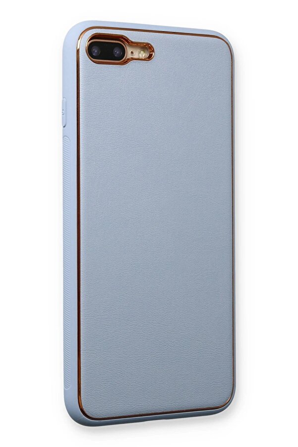 İphone 7 Plus Kılıf Coco Deri̇ Si̇li̇kon Kapak - Açık Mavi̇ - Dropx6581-3623