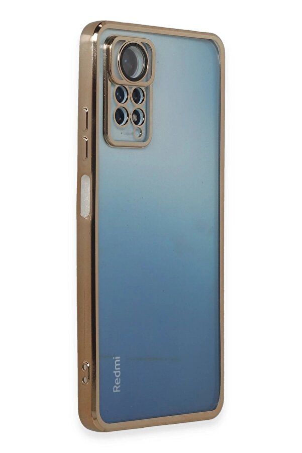 Xi̇aomi̇ Redmi̇ Note 12 Pro 4G Kılıf Lensli̇ Si̇li̇kon - Gold - Dropx1075-8101