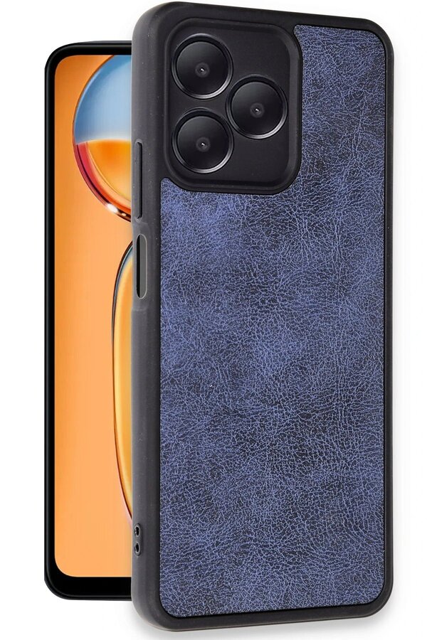 Realme Note 50 4G Kılıf Aras Deri̇ Kapak - Laci̇vert - Dropx3906-5926