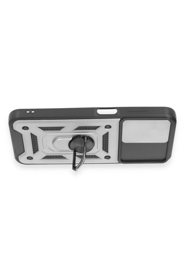 Samsung Galaxy A14 4G Kılıf Pars Lens Yüzüklü Si̇li̇kon - Gümüş - Dropx3634-3194