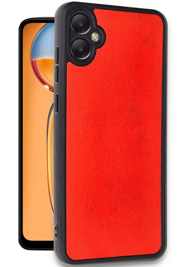 Samsung Galaxy A05 Kılıf Aras Deri̇ Kapak - Kırmızı - Dropx2784-3573