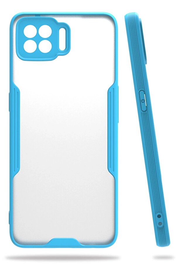 Oppo A73 Kılıf Plati̇n Si̇li̇kon - Mavi̇ - Dropx4403-1996