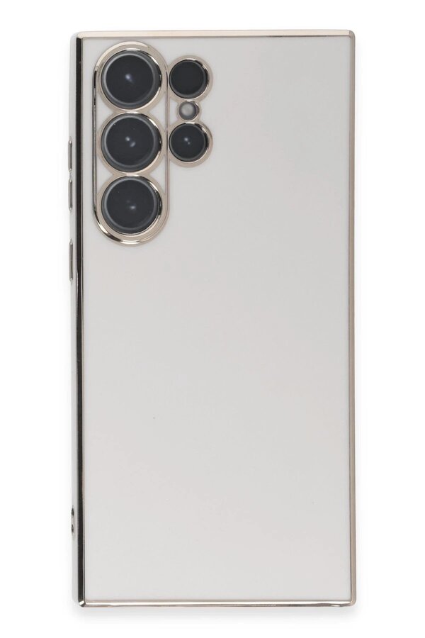 Samsung Galaxy S23 Ultra Kılıf Volet Si̇li̇kon - Beyaz - Dropx1668-4307