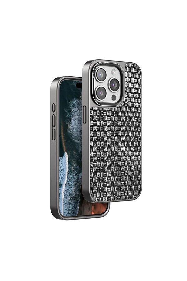 İphone 15 Pro Brand Kapak - Gümüş - Dropx2004-4651