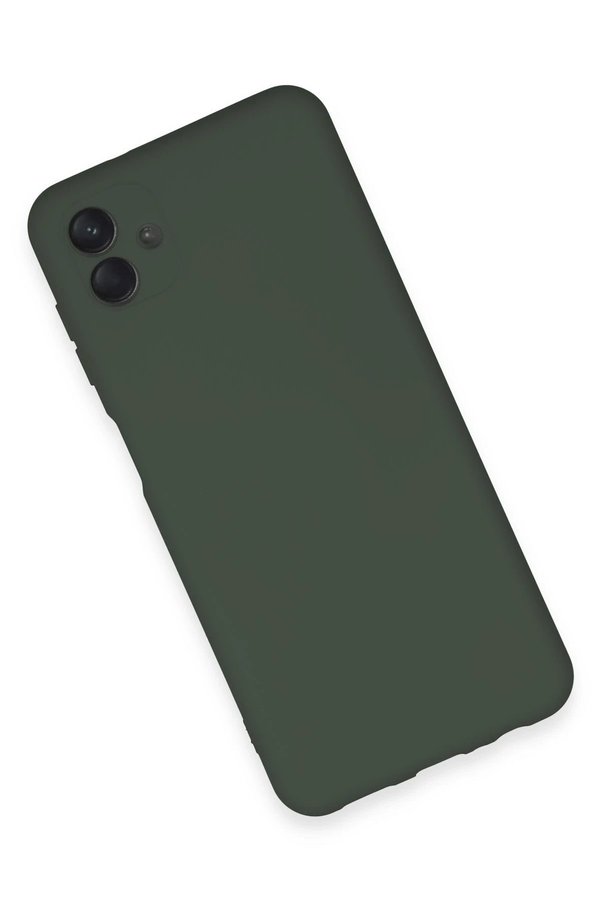 Samsung Galaxy A04E Kılıf Nano İçi̇ Kadi̇fe Si̇li̇kon - Koyu Yeşi̇l - Dropx8449-7433