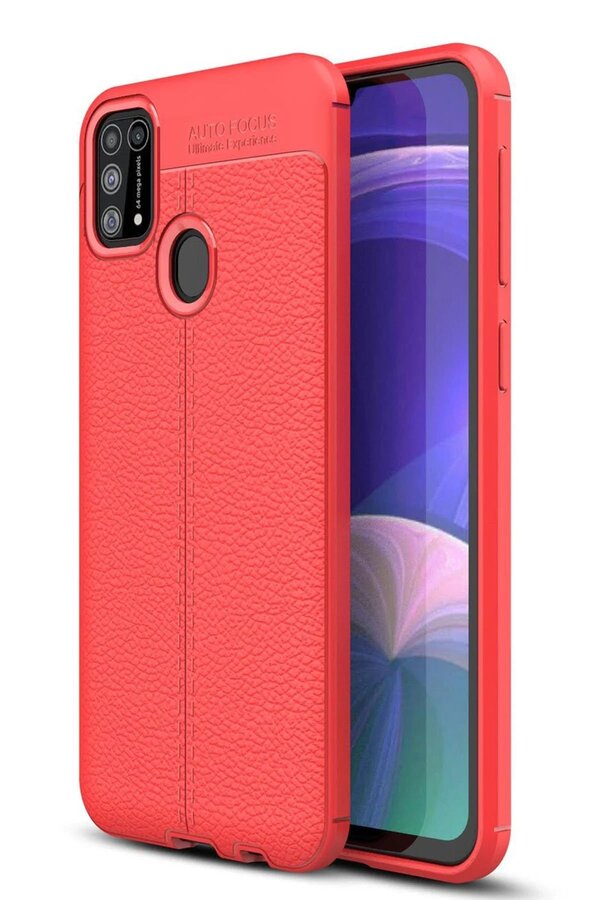 CepteToptan Samsung Galaxy M31 Kılıf Auto Focus Kapak - Kırmızı - DROPX1684-2560