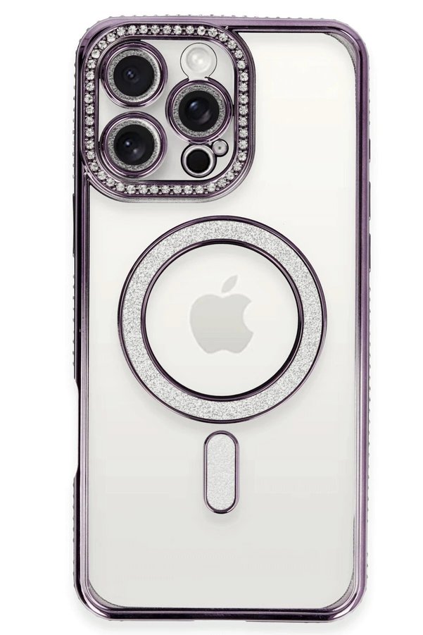 İphone 16 Pro Kılıf Joke Si̇mli̇ Magneti̇csafe Kılıf - Deri̇n Mor - Dropx3736-4587