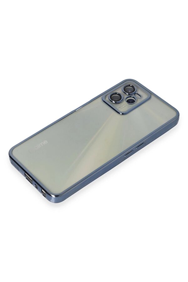 Realme C35 Kılıf Lensli̇ Si̇li̇kon - Açık Mavi̇