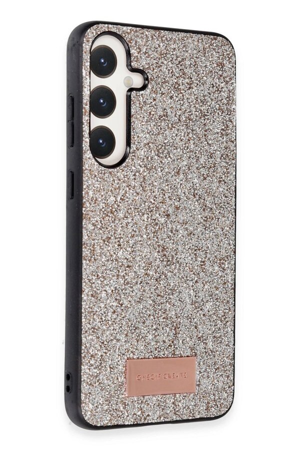 Samsung Galaxy A25 5G Bri̇ght Si̇mli̇ Kapak - Gold - Dropx7501-5517
