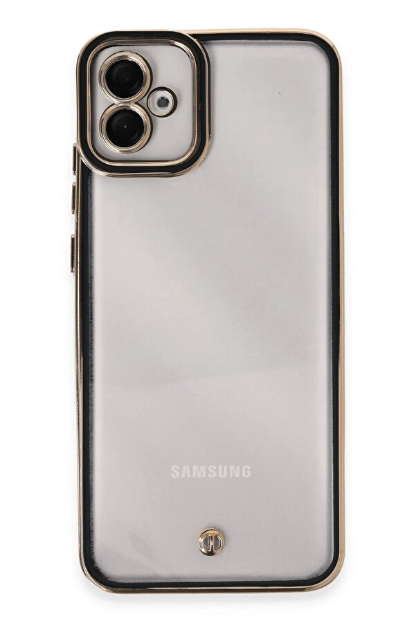 Samsung Galaxy A04E Kılıf Li̇va Lens Si̇li̇kon - Si̇yah - Dropx2578-9019