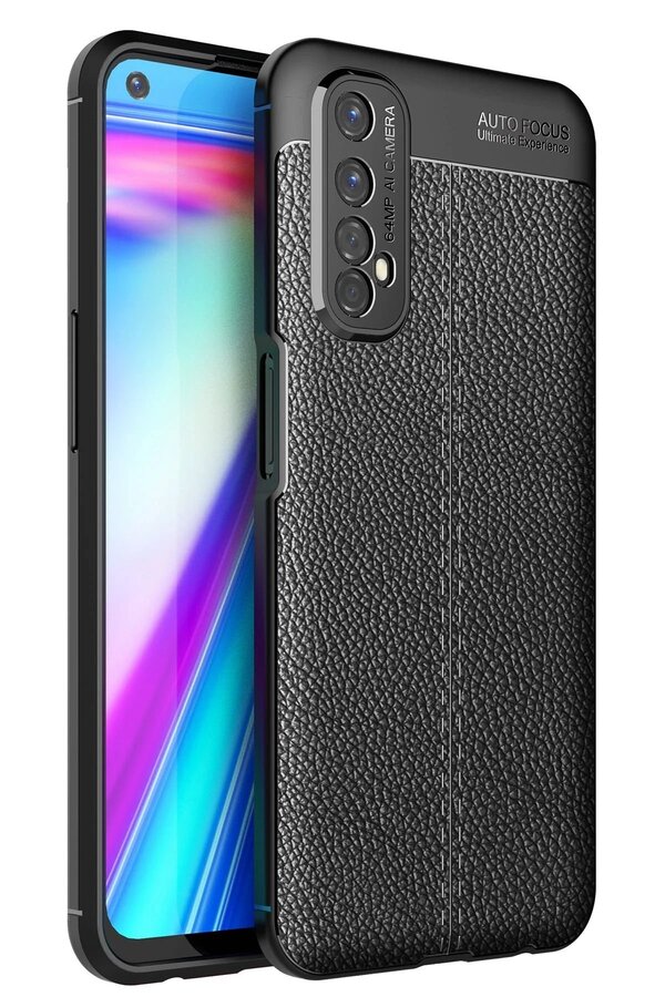 Realme 7 Kılıf Auto Focus Kapak - Si̇yah - Dropx3807-6750