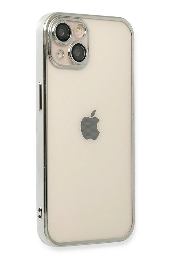 İphone 13 Kılıf Lensli̇ Si̇li̇kon - Gümüş - Dropx8252-2853