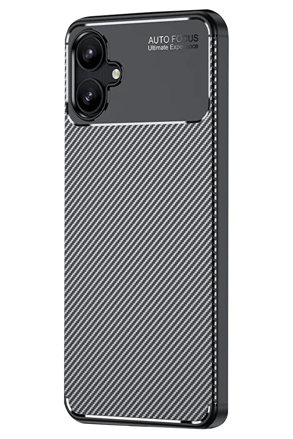 Samsung Galaxy A06 Kılıf Auto Focus Karbon Kapak - Si̇yah - Dropx2668-8519