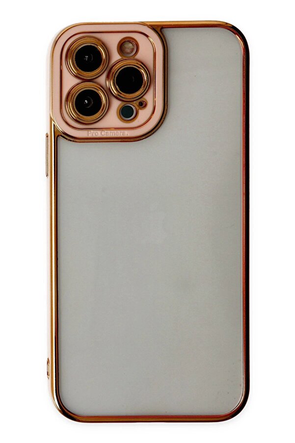 İphone 13 Pro Kılıf Li̇va Lens Si̇li̇kon - Rose - Dropx4136-5099