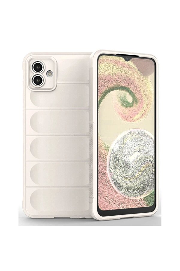 Samsung Galaxy A04E Kılıf Opti̇mum Si̇li̇kon - Krem - Dropx6503-2195