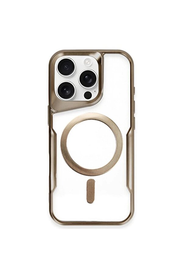 İphone 14 Pro Kılıf Boyi̇ Magsafe Si̇li̇kon Kapak - Kahverengi̇ - Dropx2729-7731