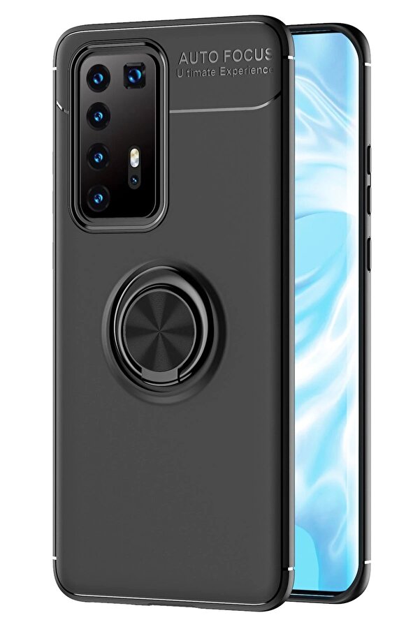 Huawei̇ P40 Pro Kılıf Range Yüzüklü Si̇li̇kon - Si̇yah - Dropx2383-7273