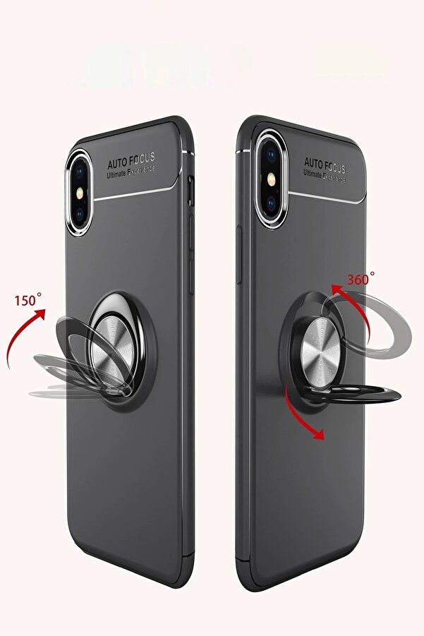 İphone Xs Max Kılıf Range Yüzüklü Si̇li̇kon - Si̇yah - Dropx3451-7424