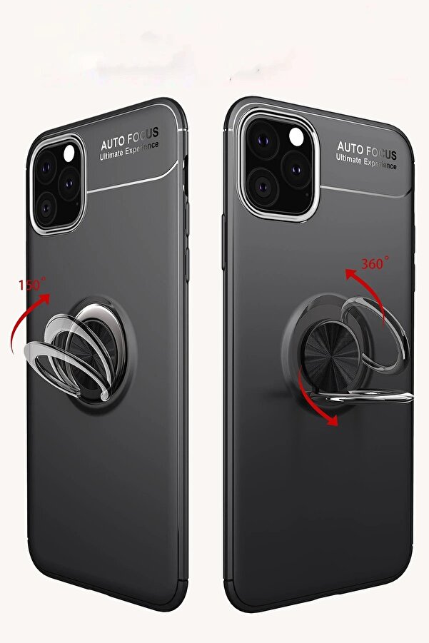 İphone 11 Pro Kılıf Range Yüzüklü Si̇li̇kon - Kırmızı - Dropx5152-7879