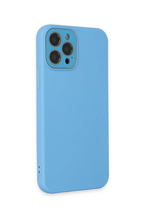 İphone 12 Pro Max Kılıf Lansman Glass Kapak - Mavi̇ - Dropx9134-6298