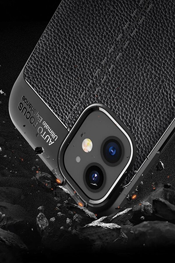 İphone 12 Mi̇ni̇ Kılıf Auto Focus Kapak - Si̇yah - Dropx8906-2968