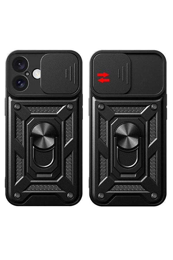 İphone 16 Kılıf Pars Lens Yüzüklü Si̇li̇kon - Gümüş - Dropx2481-3764