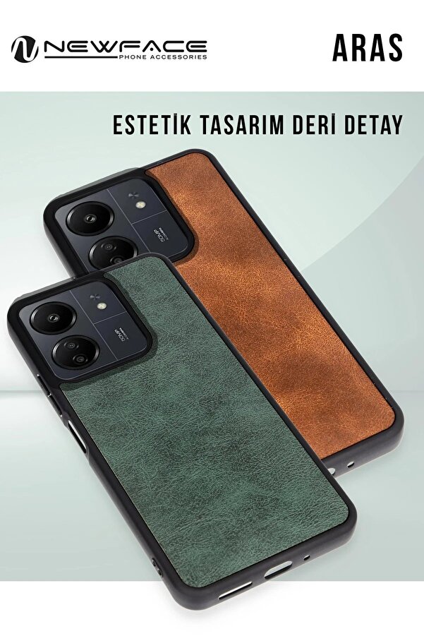 Realme C65 Kılıf Aras Deri̇ Kapak - Si̇yah - Dropx2371-4716