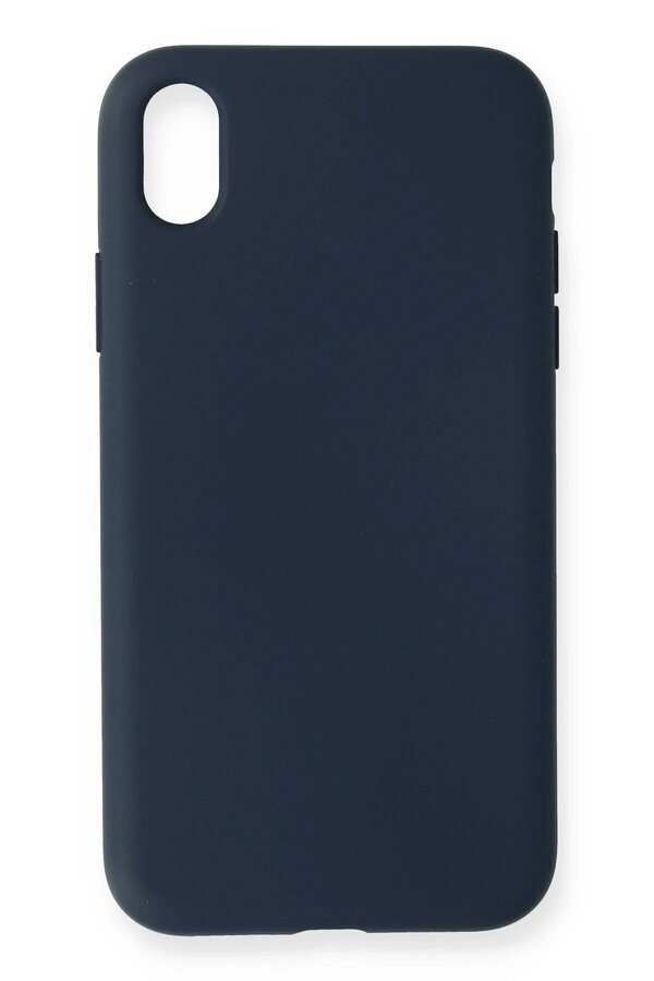 İphone Xr Kılıf Nano İçi̇ Kadi̇fe Si̇li̇kon - Laci̇vert - Dropx2143-9755