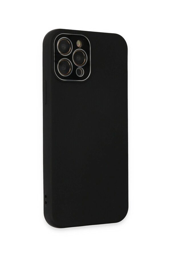 İphone 12 Pro Kılıf Lansman Glass Kapak - Si̇yah - Dropx4944-8347