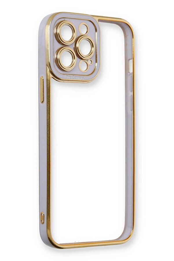 İphone 13 Pro Kılıf Li̇va Lens Si̇li̇kon - Li̇la - Dropx3747-4812
