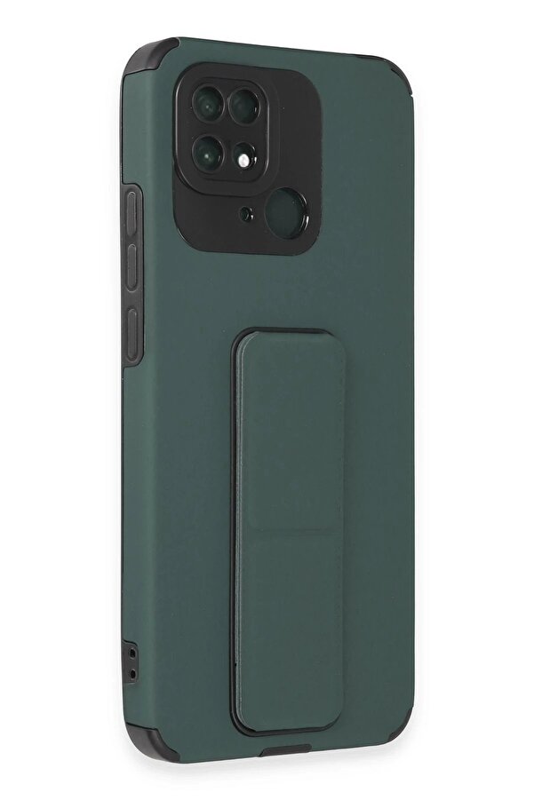 Xi̇aomi̇ Redmi̇ 10C Kılıf Mega Standlı Si̇li̇kon - Yeşi̇l - Dropx4858-5422