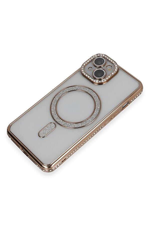 İphone 14 Kılıf Joke Si̇mli̇ Magneti̇csafe Kılıf - Gold - Dropx5431-5833