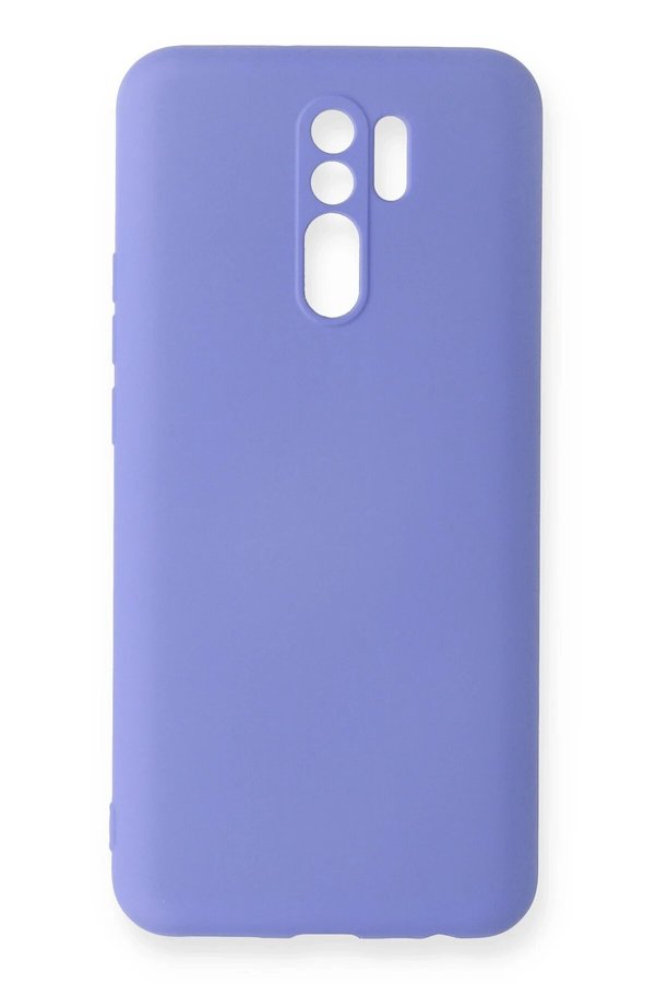 CepteToptan Xiaomi Redmi 9 Kılıf Nano içi Kadife Silikon - Lila - DROPX3552-5337