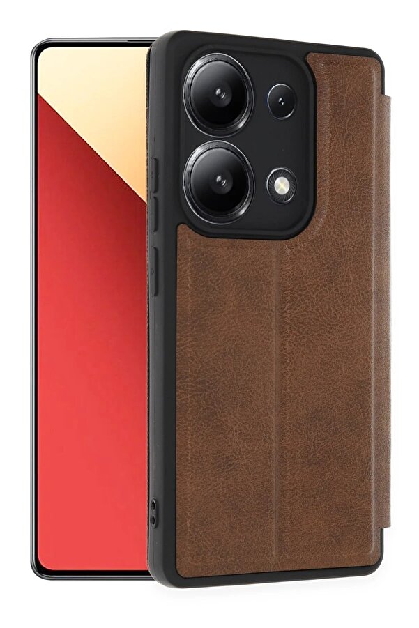 Xi̇aomi̇ Redmi̇ Note 13 4G Kılıf Fli̇p Cover - Taba - Dropx4524-9458