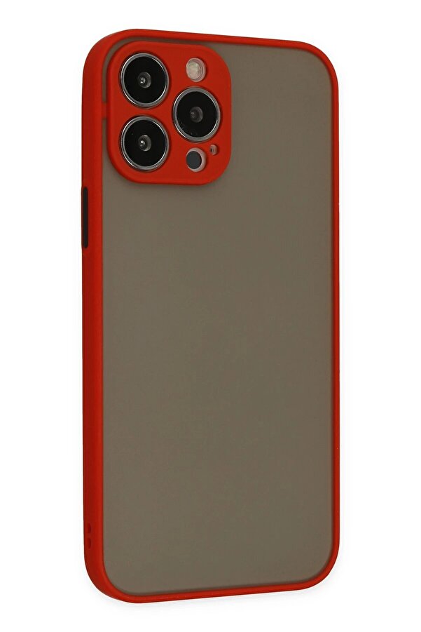 İphone 13 Pro Max Kılıf Montreal Si̇li̇kon Kapak - Kırmızı - Dropx5815-1658