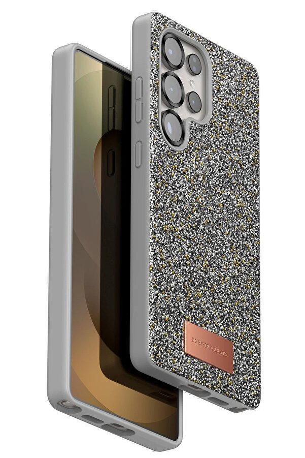 Samsung Galaxy S25 Ultra Bri̇ght Si̇mli̇ Kapak - Gümüş - Dropx3728-2309