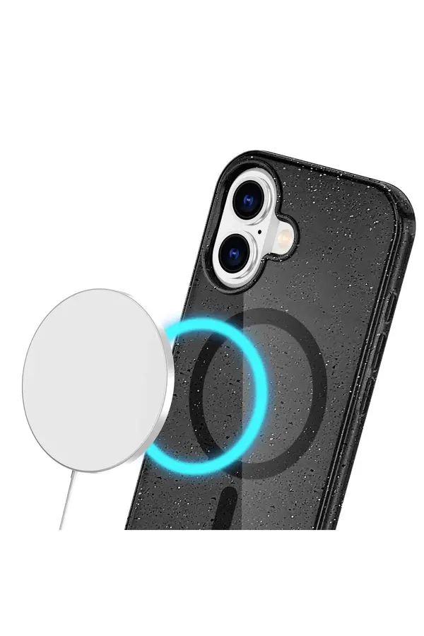İphone 16 Plus Kılıf Glow Magsafe Kapak - Si̇yah - Dropx9444-7930