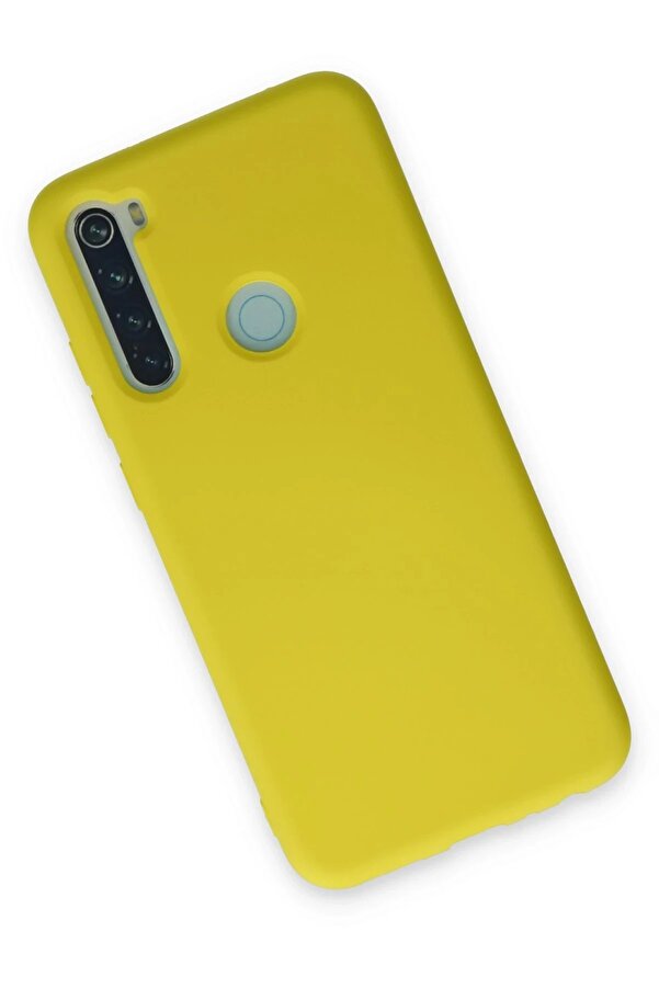 Xi̇aomi̇ Redmi̇ Note 8 Kılıf Nano İçi̇ Kadi̇fe Si̇li̇kon - Sarı - Dropx5283-7681