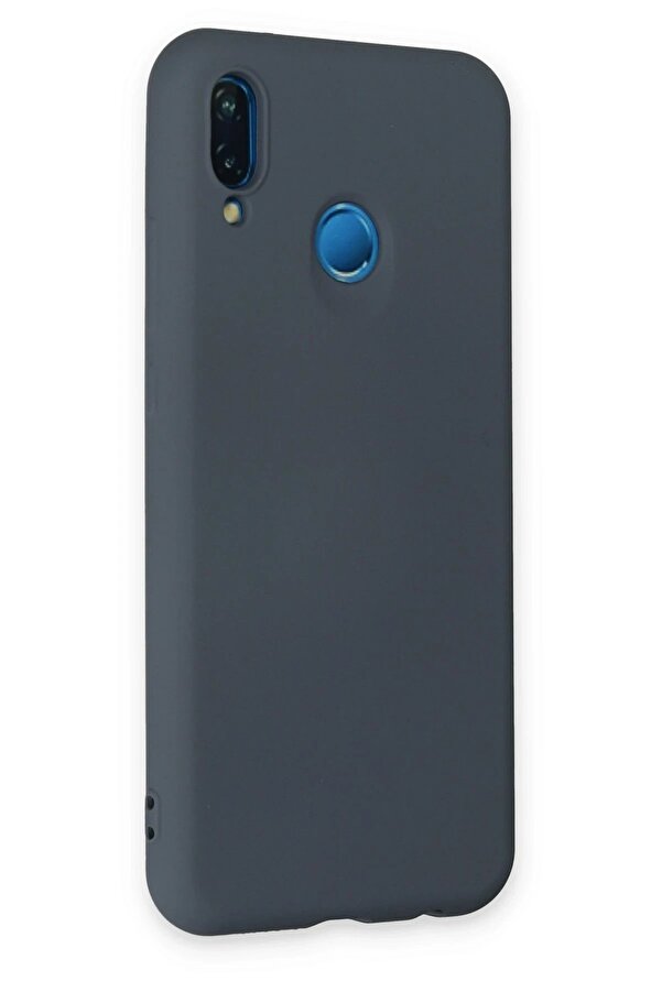 Huawei̇ P20 Li̇te Kılıf Nano İçi̇ Kadi̇fe Si̇li̇kon - Gri̇ - Dropx1427-7847