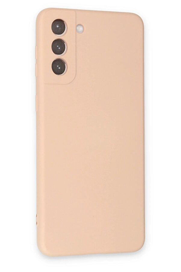 Samsung Galaxy S21 Plus Kılıf Nano İçi̇ Kadi̇fe Si̇li̇kon - Pudra - Dropx6109-9604