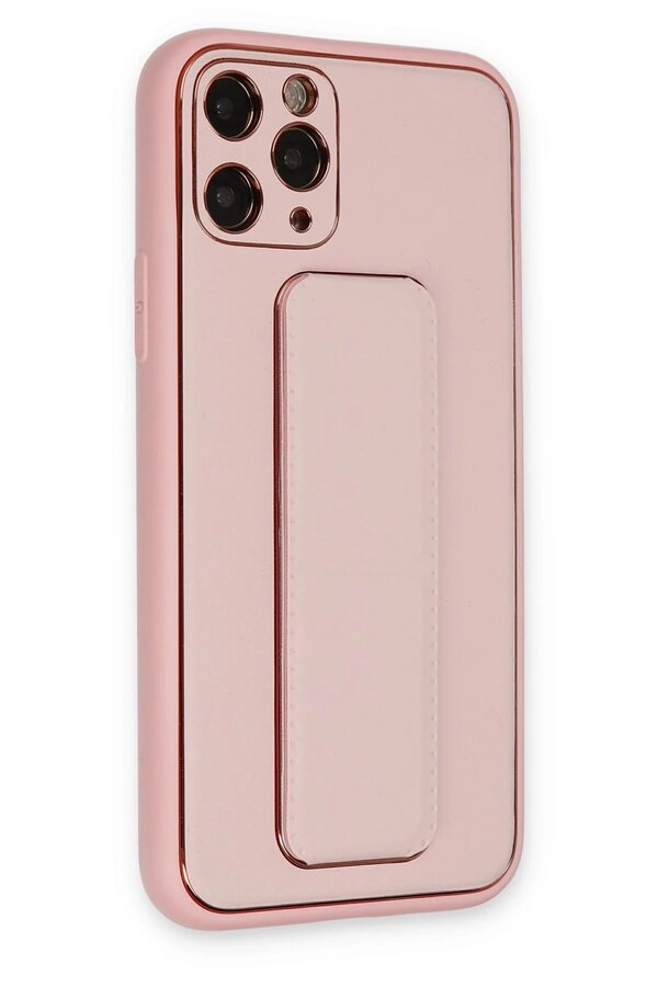 İphone 11 Pro Max Kılıf Coco Deri̇ Standlı Kapak - Pembe - Dropx5275-1362